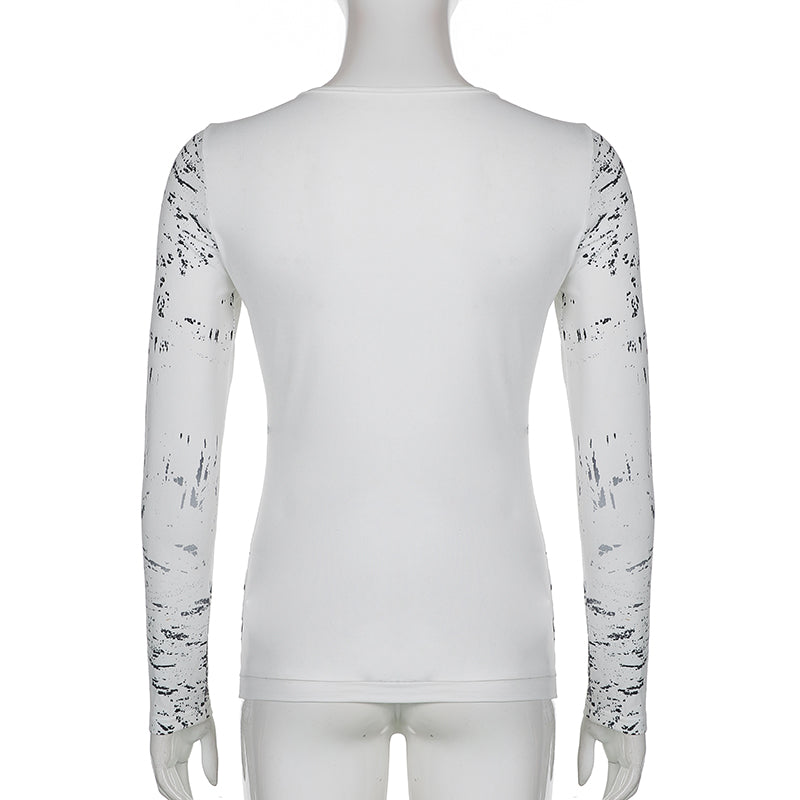 T-shirt imprimé graphique en strass.