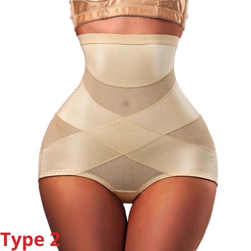 Culotte gainante taille haute pour femme, gaine amincissante, contrôle du ventre