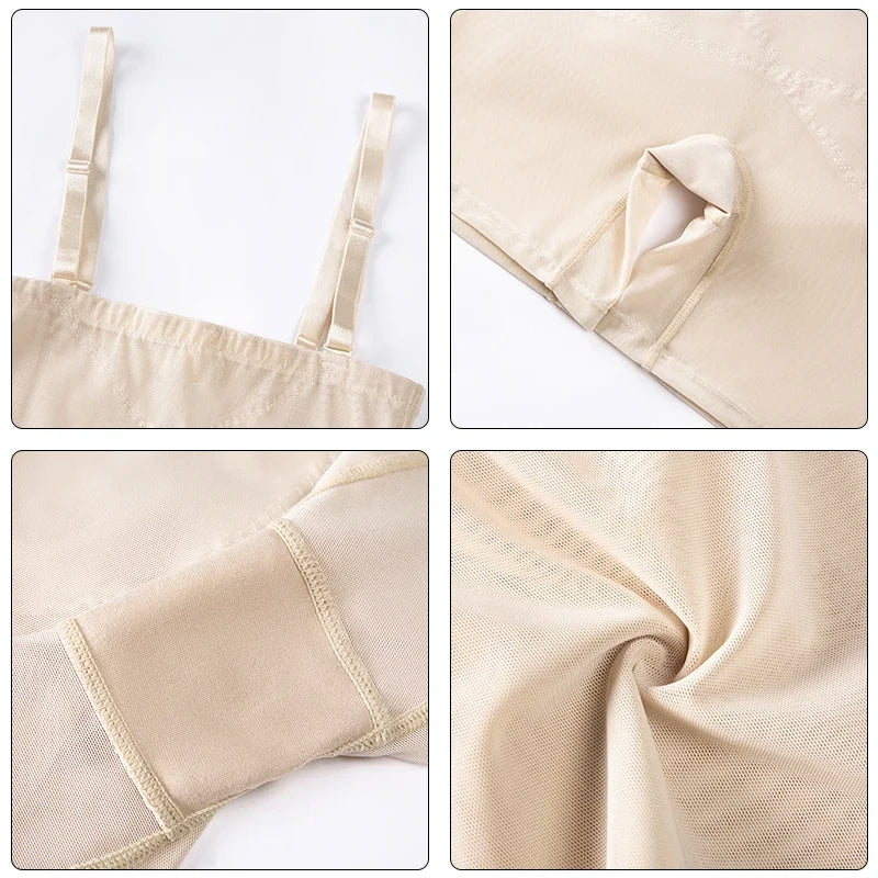 Shapewear Bodysuit Body Shaper Women. Underwear, Thin, Breathable, Adjustable Strap.