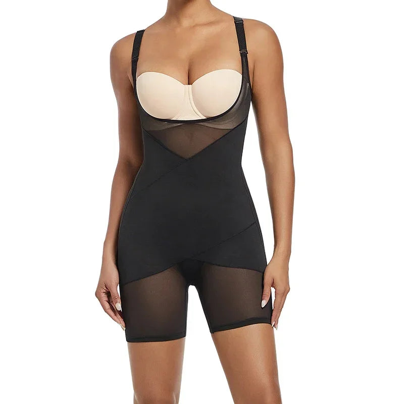 Shapewear Bodysuit Body Shaper Women. Underwear, Thin, Breathable, Adjustable Strap.