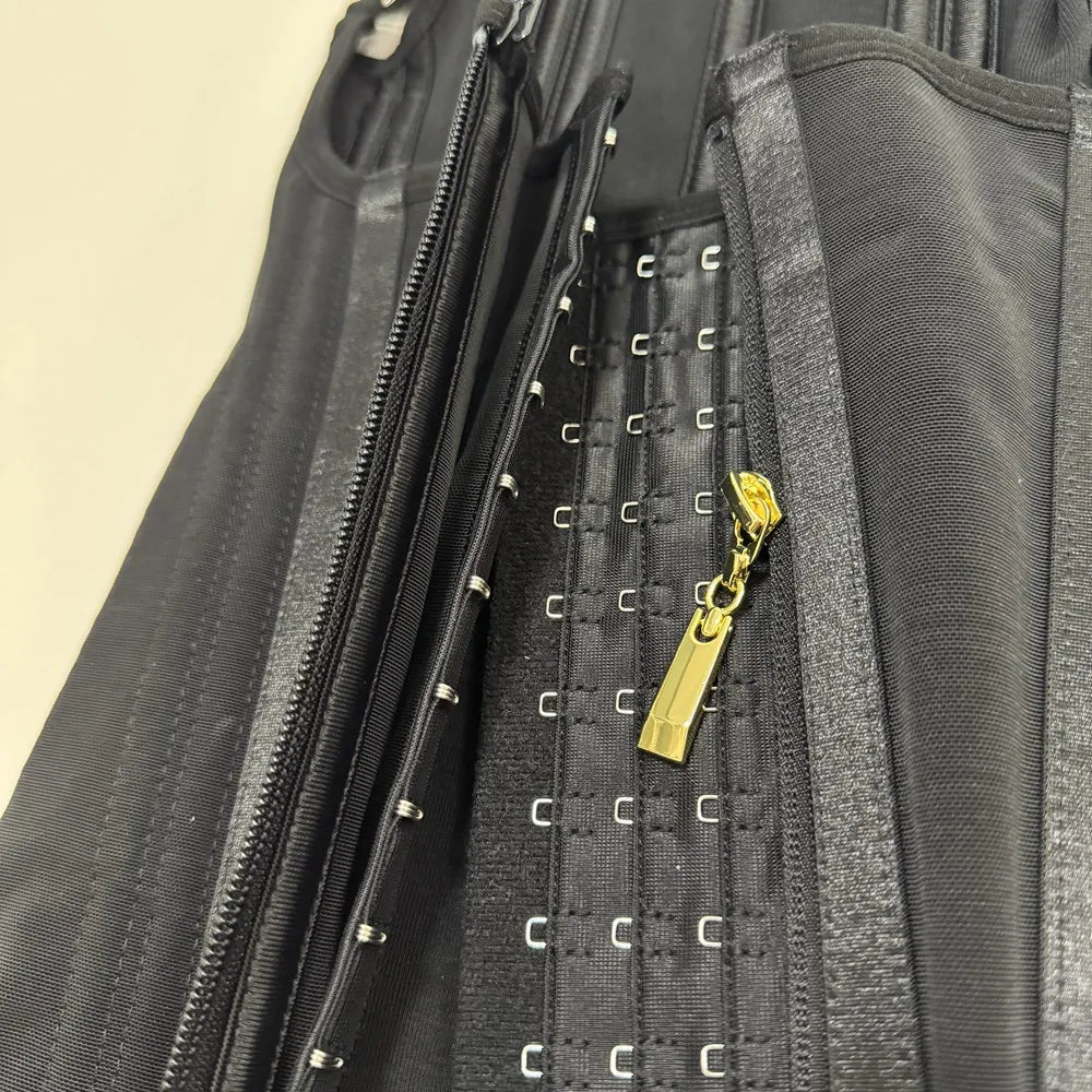 Fajas Colombianas Body Shaper Shapewear Women Vest Tops Double Compression Waist Trainer Corset Adjustable Zipper and Hook-eyes