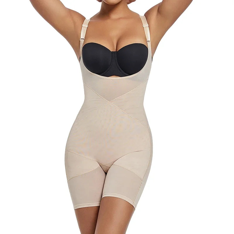 Shapewear Bodysuit Body Shaper Women. Underwear, Thin, Breathable, Adjustable Strap.