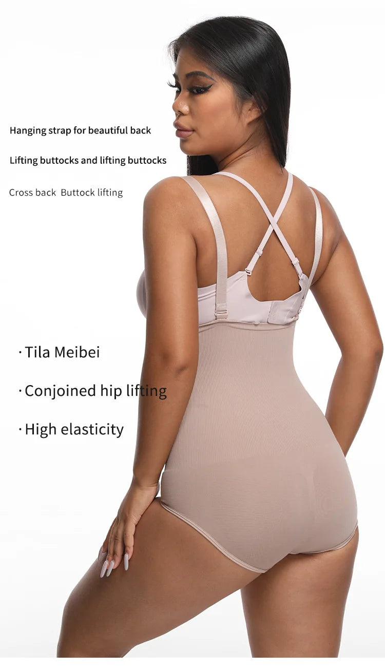 Women Shapewear Bodysuit High Waist Trainer Girdle Shorts Tummy Control Panties Body Shaper Butt Lifter Compression Underwear
