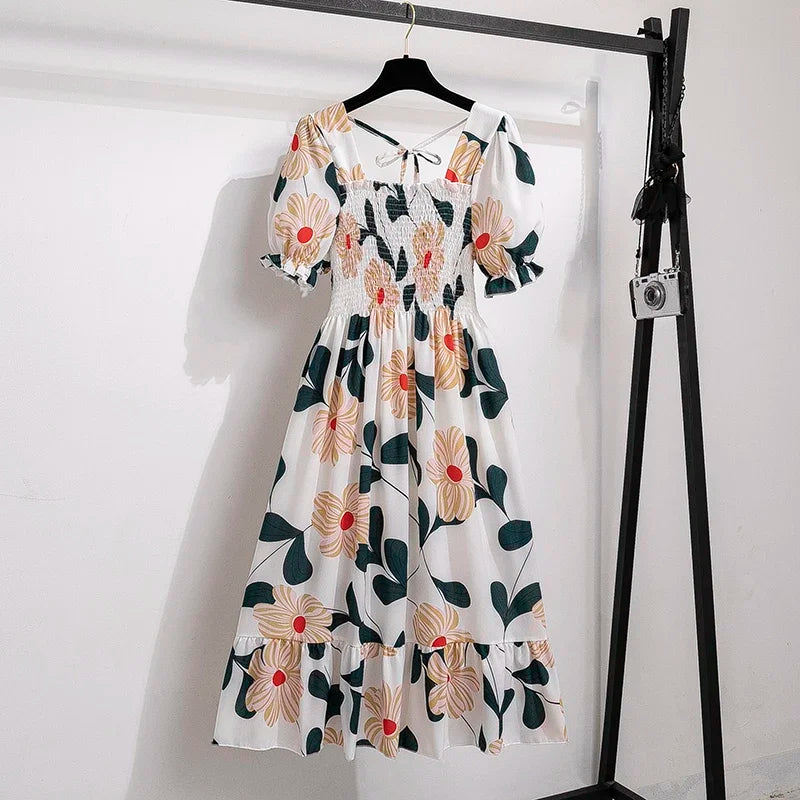 Spring Summer Chiffon Dresses Fashion.