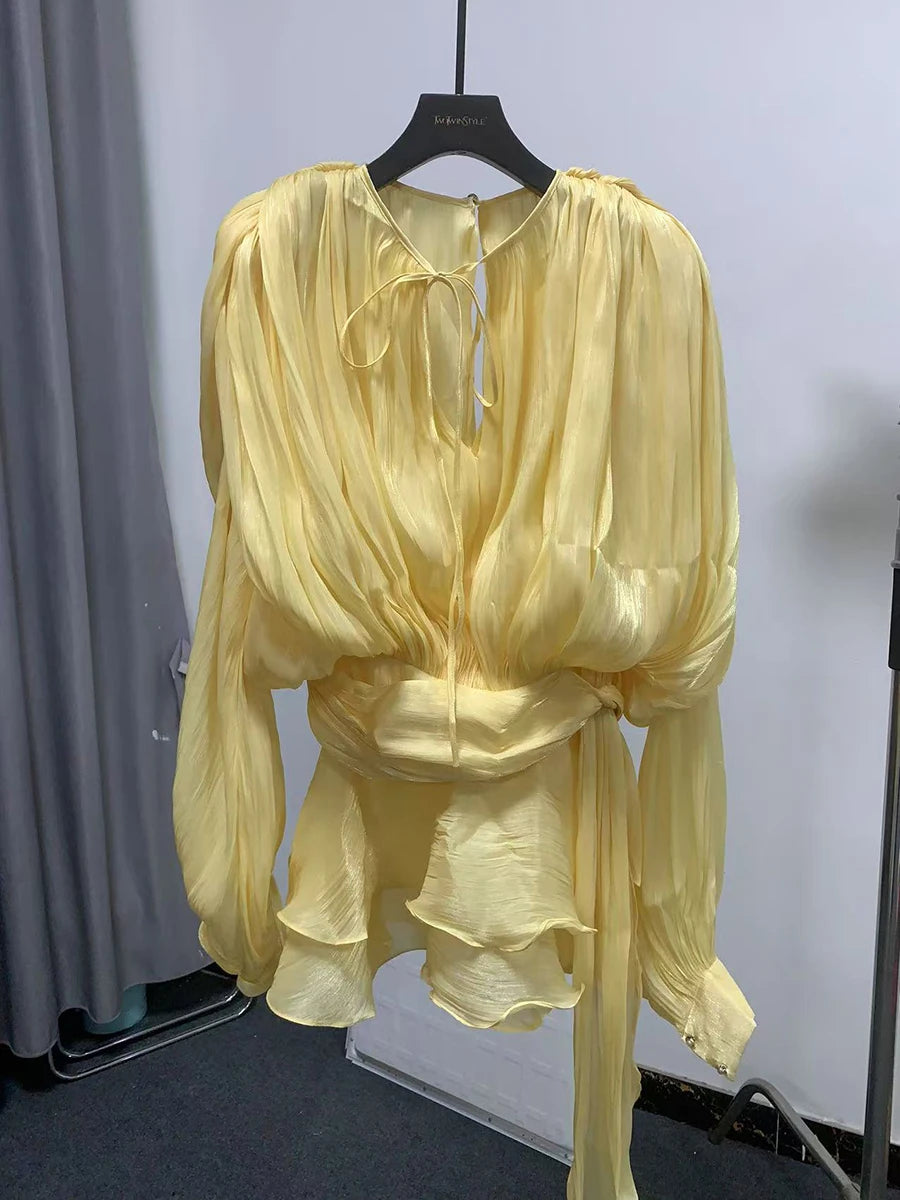 TWOTWINSTYLE Elegant Ruched Mini Dress – A stylish choice with great reviews.