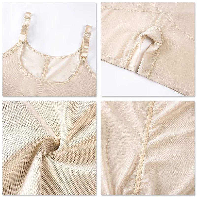 Shapewear Bodysuit Body Shaper Women. Underwear, Thin, Breathable, Adjustable Strap.