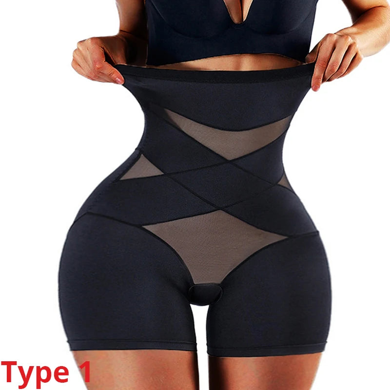 Culotte gainante taille haute pour femme, gaine amincissante, contrôle du ventre