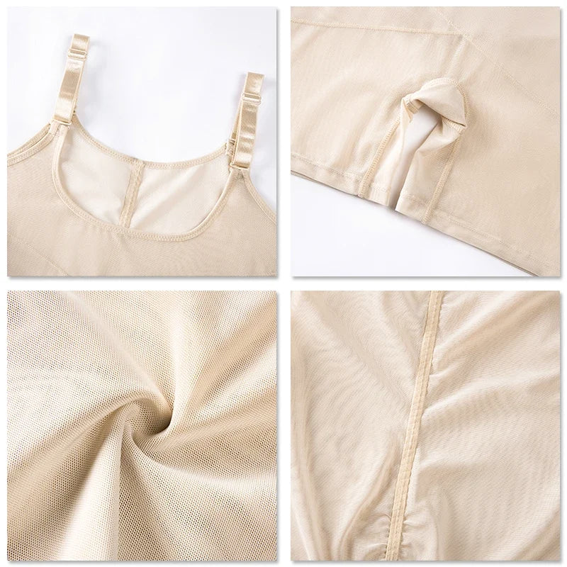 Shapewear Bodysuit Body Shaper Women. Underwear, Thin, Breathable, Adjustable Strap.