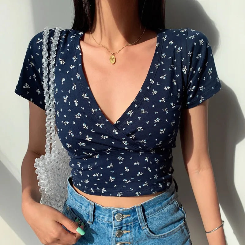 Elise Floral V-Neck Top