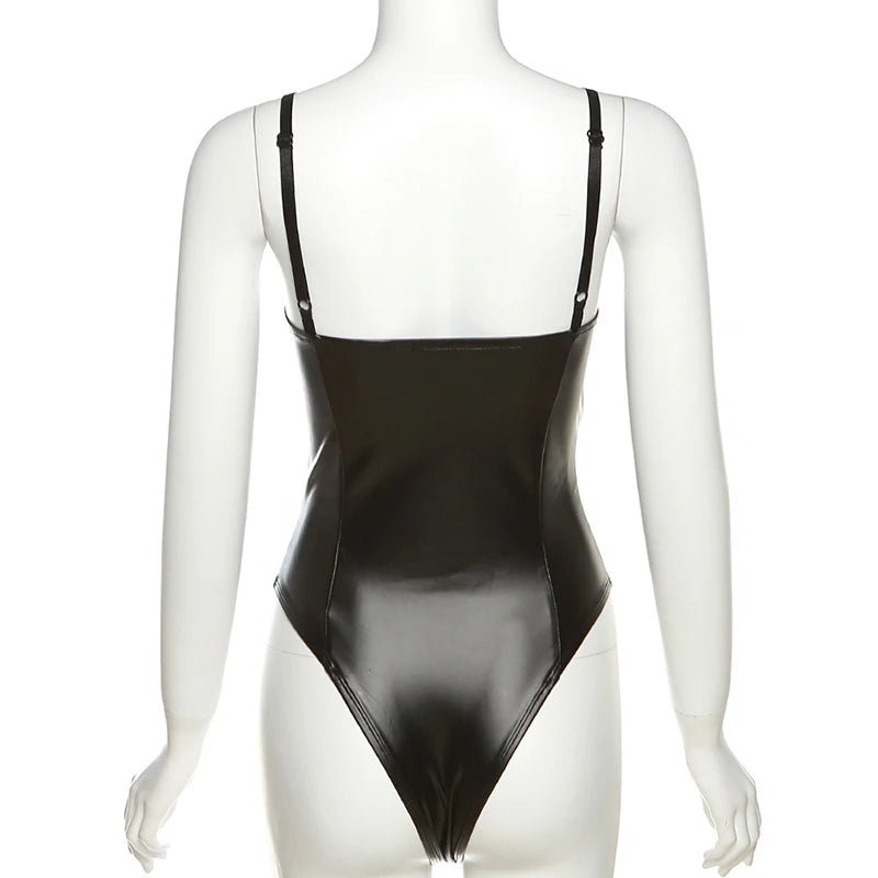 Black Slim Bodysuit ,Top Patchwork Summer Clothes For Women.