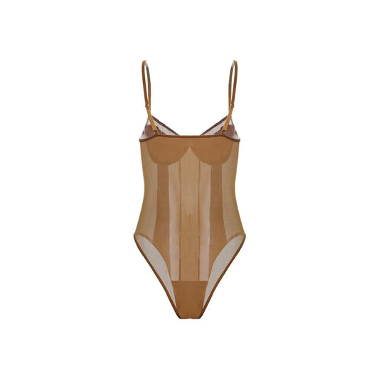 Corset amincissant en dentelle et maille pour femme, vêtement tendance, chaîne métallique, style streetwear