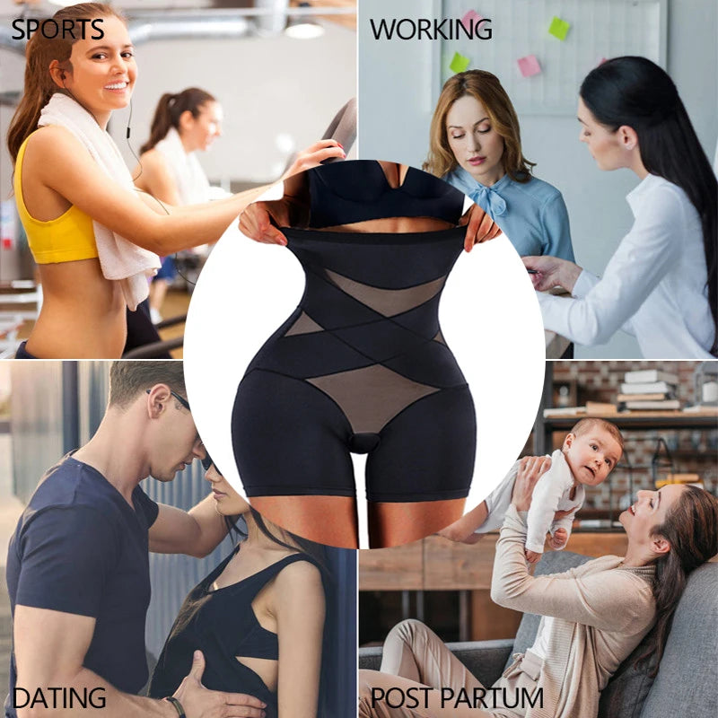 Culotte gainante taille haute pour femme, gaine amincissante, contrôle du ventre