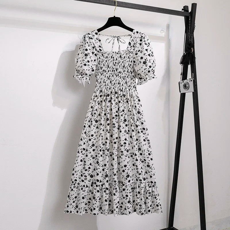 Spring Summer Chiffon Dresses Fashion.