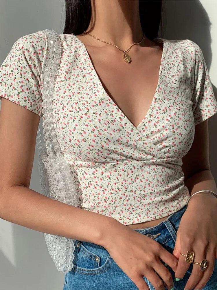 Elise Floral V-Neck Top