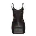 Leather Backless Club Party Short Dress 2025.