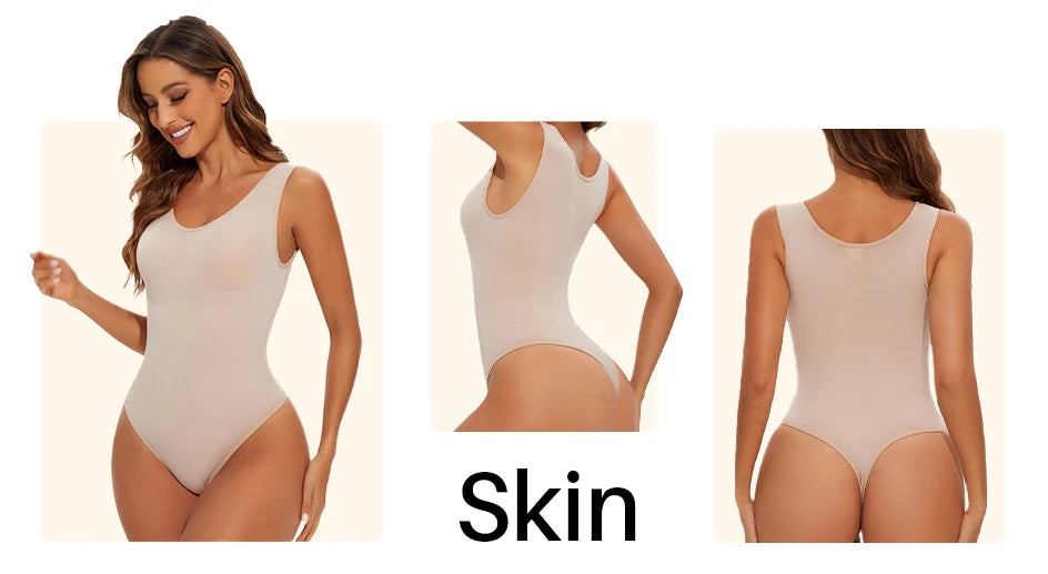 Seamless Shapewear Bodysuit for Women Body Shaper Thong Body Shaping Sculpting Breast Slimming Wide Shoulder Straps Shapers New