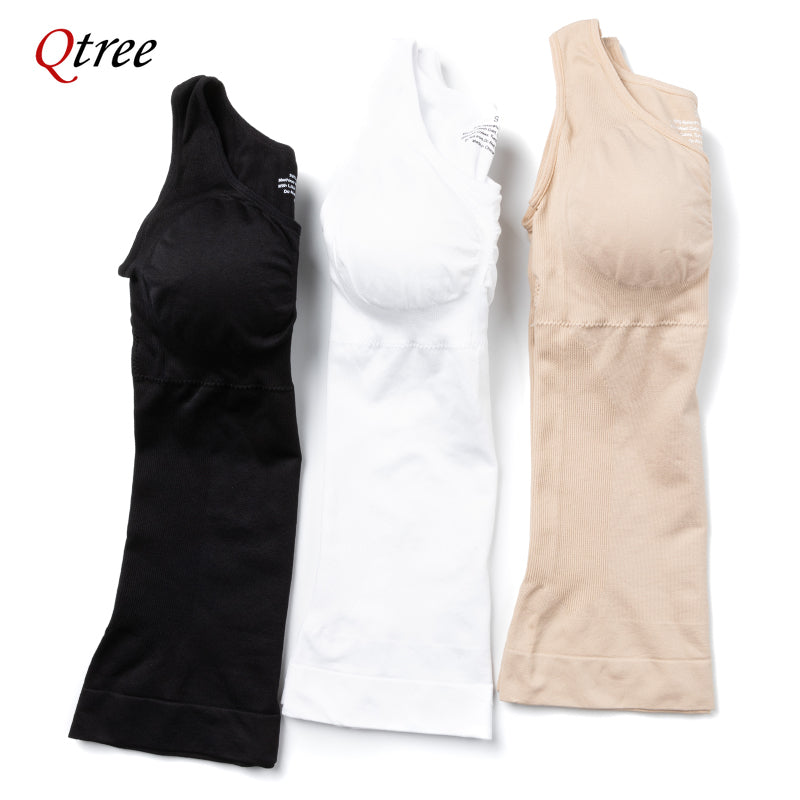 Women's Tummy Control Shapewear Classic 2-IN-1 with Padded Bra, High Elastic Stretch Vest Body Shaper Slim Up Lift Corset