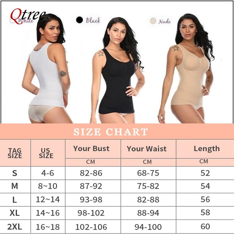 Women's Tummy Control Shapewear Classic 2-IN-1 with Padded Bra, High Elastic Stretch Vest Body Shaper Slim Up Lift Corset