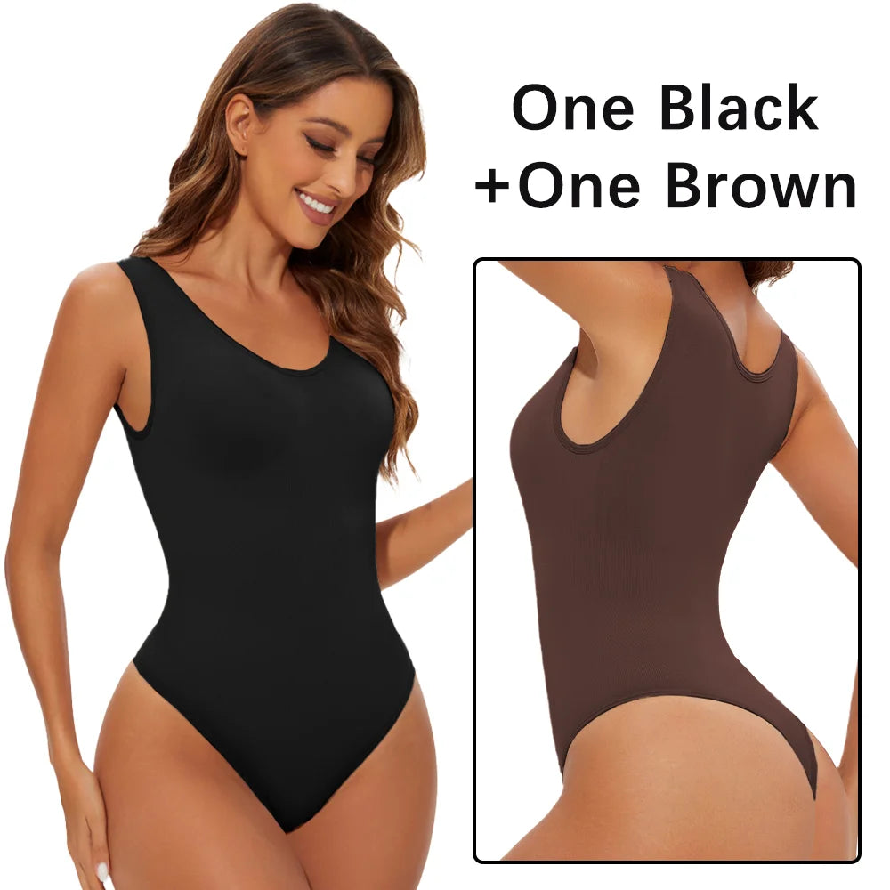 Seamless Shapewear Bodysuit for Women Body Shaper Thong Body Shaping Sculpting Breast Slimming Wide Shoulder Straps Shapers New