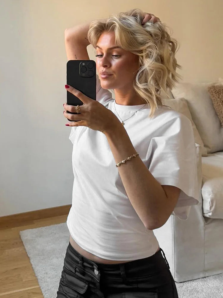 Fashion T-shirt 2025 Woman Clothes O-neck Corset Tops Streetwear Girls Spring Summer Short T- Shirts