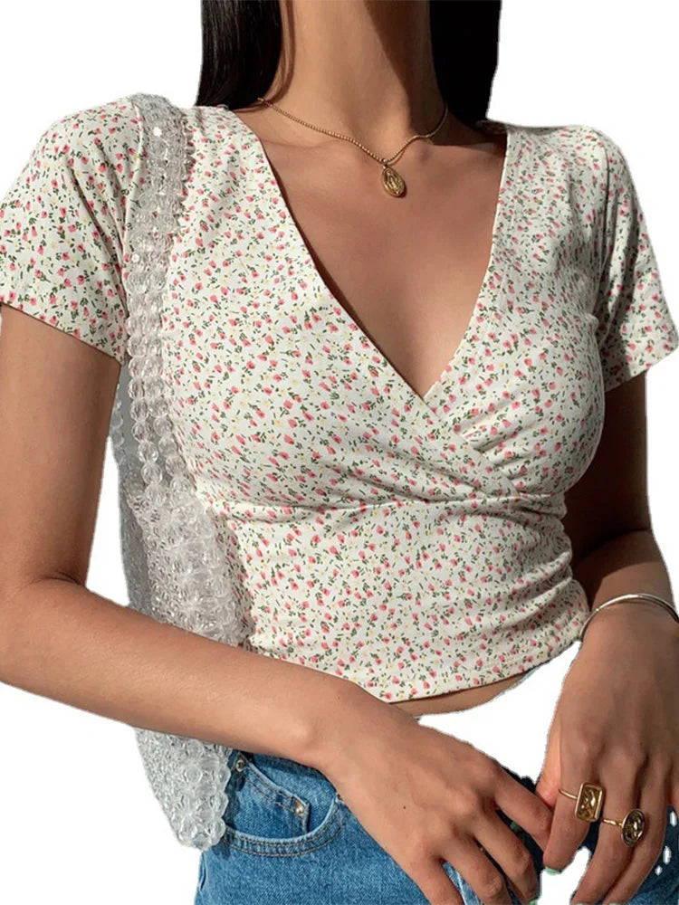 Elise Floral V-Neck Top
