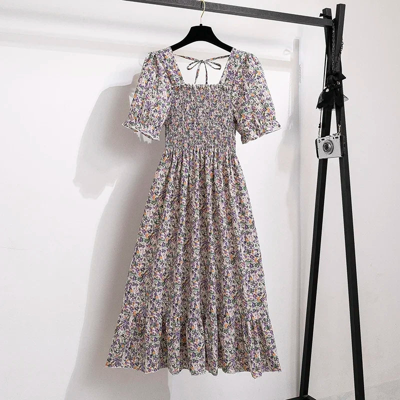 Spring Summer Chiffon Dresses Fashion.