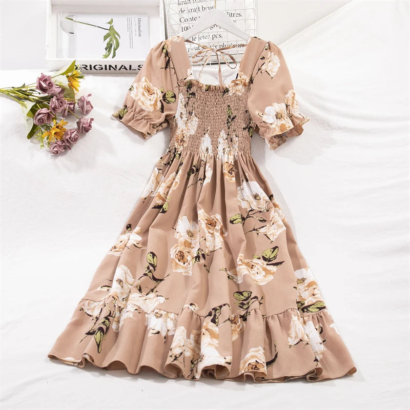 Spring Summer Chiffon Dresses Fashion.