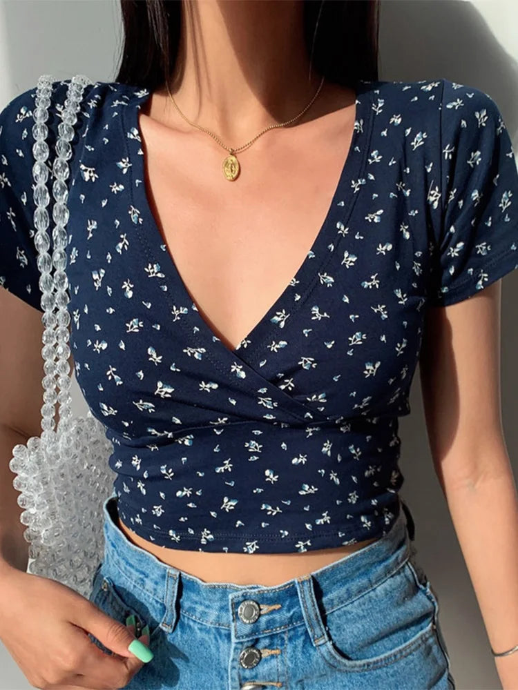 Elise Floral V-Neck Top