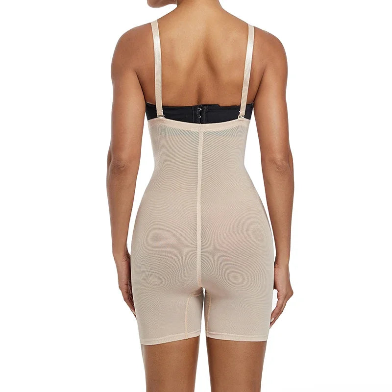 Shapewear Bodysuit Body Shaper Women. Underwear, Thin, Breathable, Adjustable Strap.
