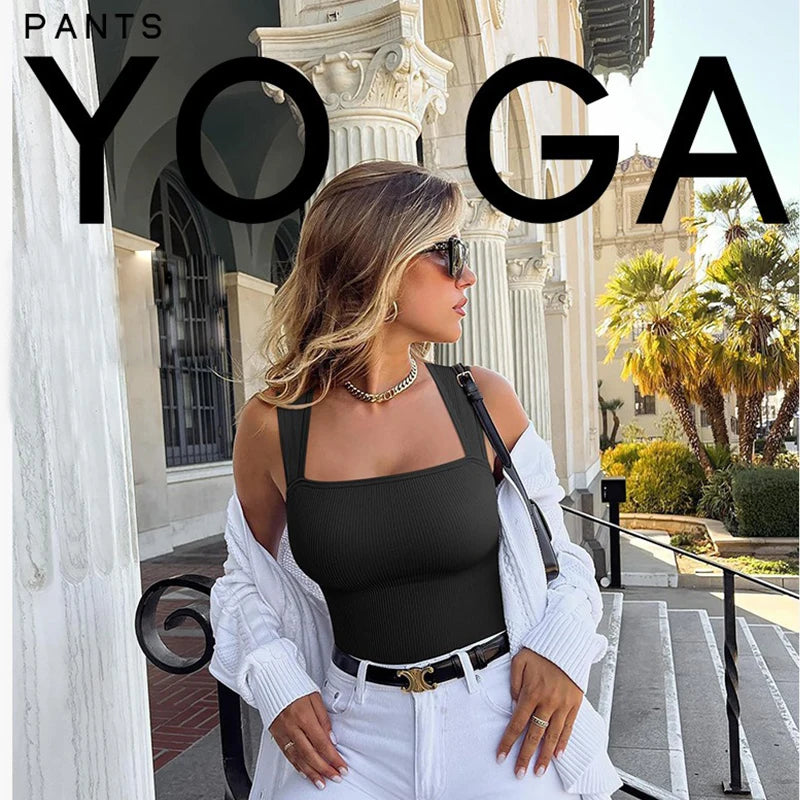 Bodysuit GUUDIA Sexy Summer High Waist for Women Bodysuit Comfortable Square Collar  Shapewear Ultra Elastic Slim Thong Shapewear Jumpsuit