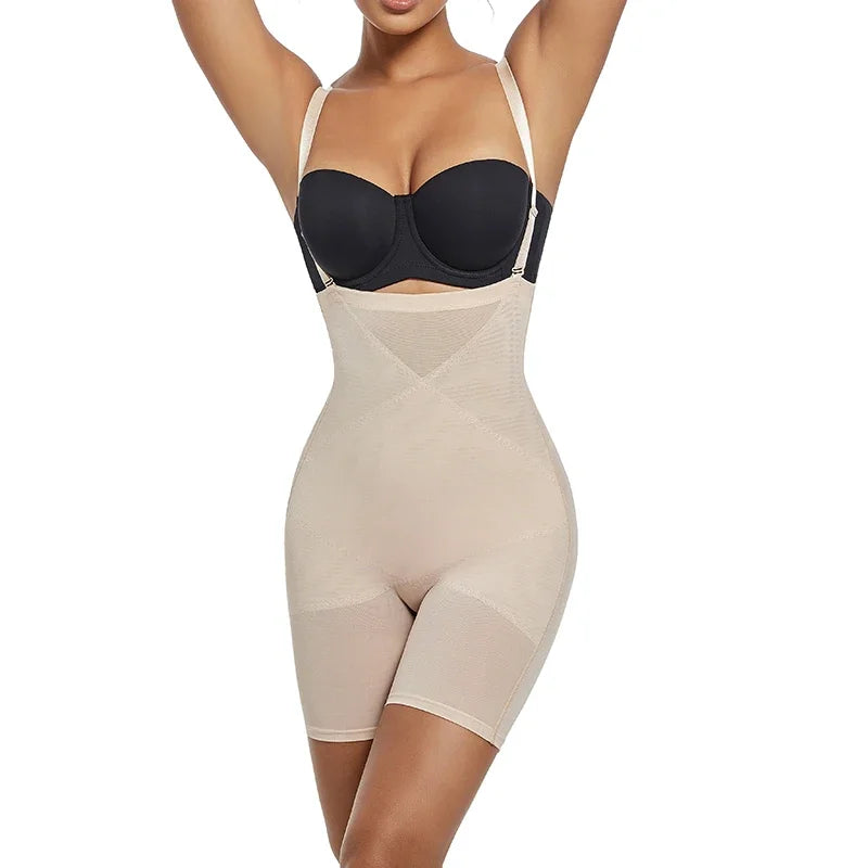 Shapewear Bodysuit Body Shaper Women. Underwear, Thin, Breathable, Adjustable Strap.